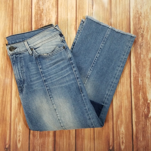 Vintage True Religion Jeans 33 Stovepipe Medium/Dark Wash Sand Blasted Raw Hem - Picture 13 of 14